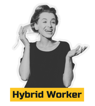 Hybrid Worker Illustration